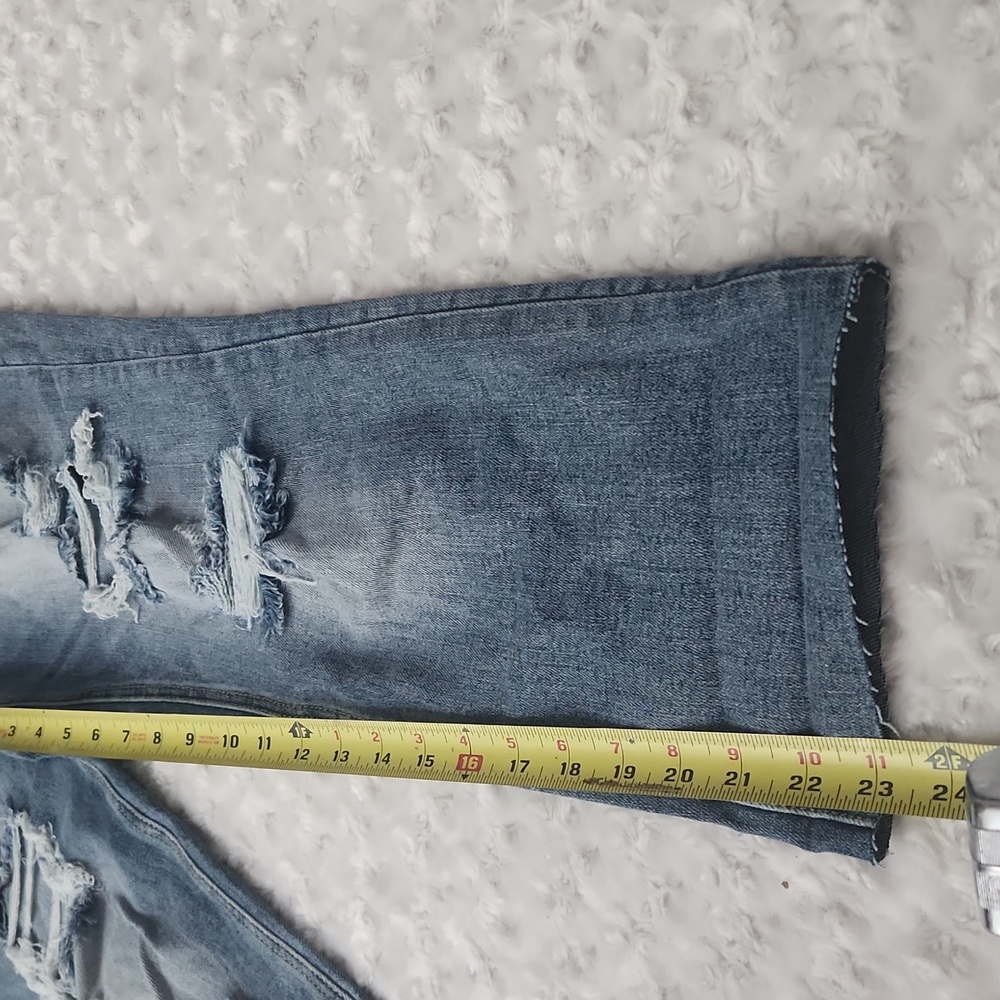 Risen Girlfriend High Rise Distressed Jeans Juniors Size 15 Womens Size … - Picture 5 of 12